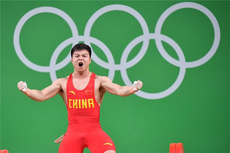 里约奥运男子举重56公斤级 龙清泉夺冠