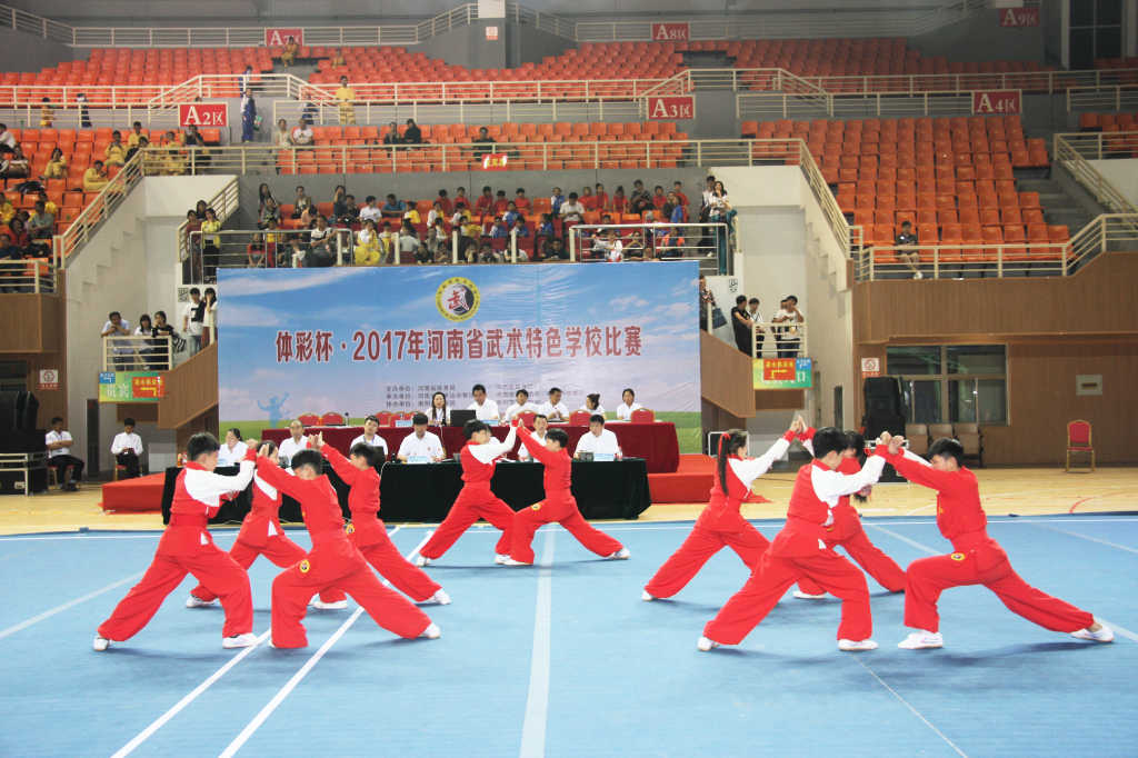 的"体彩杯 2017年河南省武术特色学校比赛在南阳师范学院圆满闭幕,共